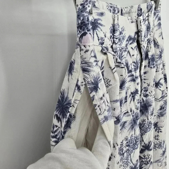 Abercrombie Fitch Women's Tropical Pants Linen Blend Size S Short Wide Leg - Picture 4 of 11